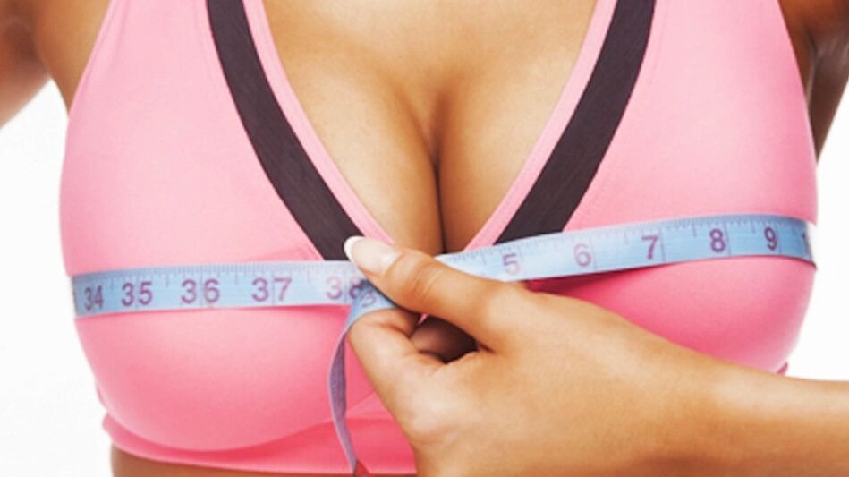 meranie prsníka centimetrom